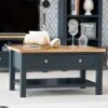 Salisbury Blue Painted Oak Coffee Table 1 Salisbury Blue Painted Oak Coffee Table -Furniture Sale Shop lp ct b