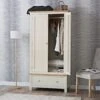 Salisbury Ivory Painted Oak 2 Door Wardrobe With Drawer