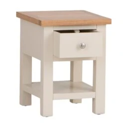 Salisbury Ivory Painted Oak Slim Lamp Table -Furniture Sale Shop lp lt c 2