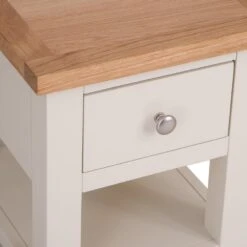 Salisbury Ivory Painted Oak Slim Lamp Table -Furniture Sale Shop lp lt c 5