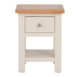 Salisbury Ivory Painted Oak Slim Lamp Table -Furniture Sale Shop lp lt c 9