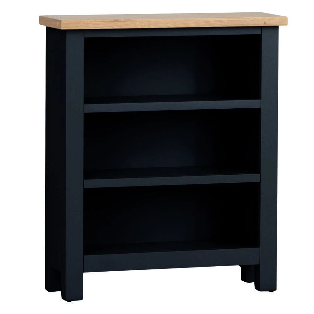 Salisbury Blue Painted Oak Small Bookcase 4 Salisbury Blue Painted Oak Small Bookcase - Image 2
