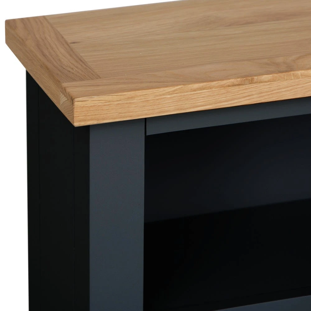 Salisbury Blue Painted Oak Small Bookcase 5 Salisbury Blue Painted Oak Small Bookcase - Image 3