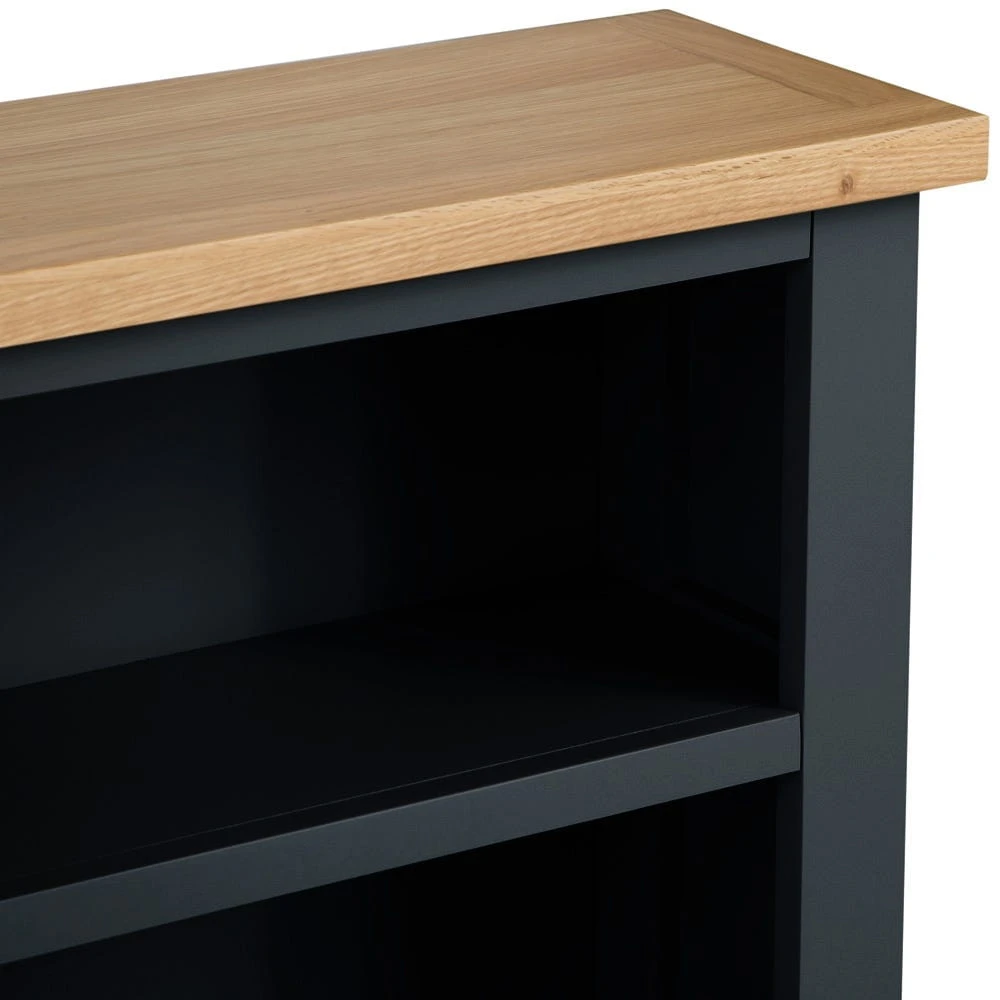 Salisbury Blue Painted Oak Small Bookcase 8 Salisbury Blue Painted Oak Small Bookcase - Image 6