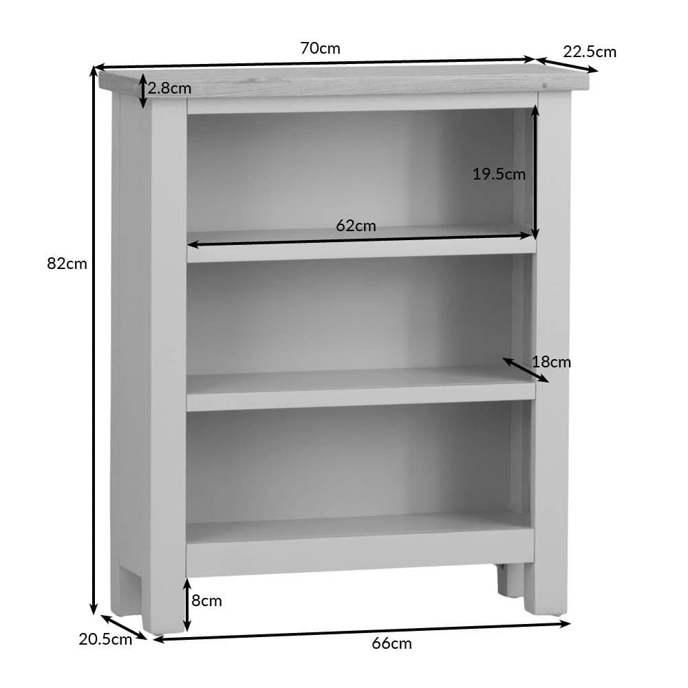 Salisbury Blue Painted Oak Small Bookcase 11 Salisbury Blue Painted Oak Small Bookcase - Image 9