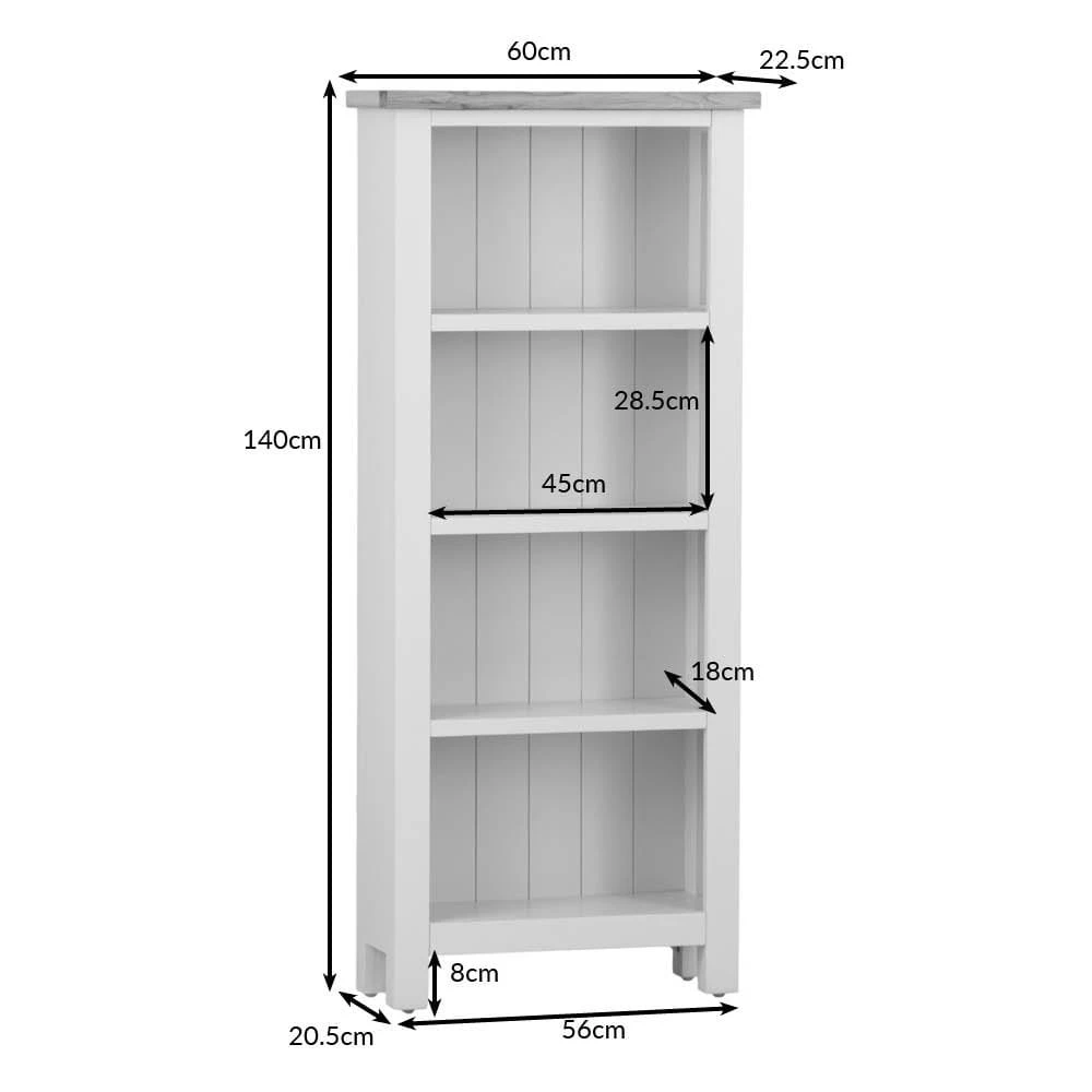 Salisbury Blue Painted Oak Small Narrow Bookcase 12 Salisbury Blue Painted Oak Small Narrow Bookcase - Image 10
