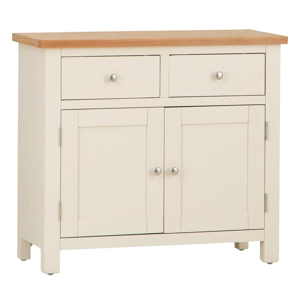Salisbury Ivory Painted Oak Small 2 Door Sideboard 4 Salisbury Ivory Painted Oak Small 2 Door Sideboard - Image 2