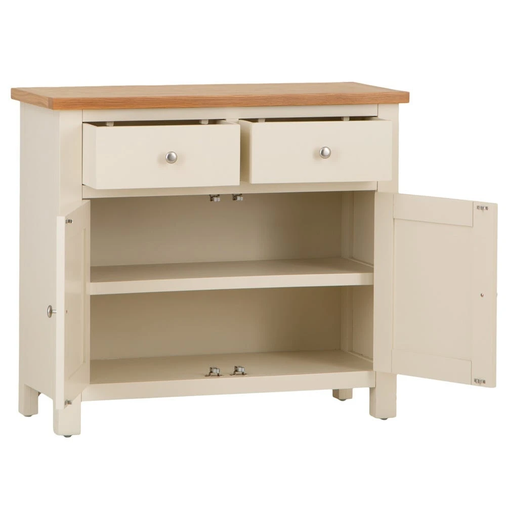 Salisbury Ivory Painted Oak Small 2 Door Sideboard 5 Salisbury Ivory Painted Oak Small 2 Door Sideboard - Image 3