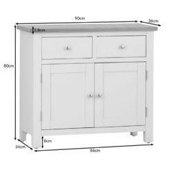 Salisbury Ivory Painted Oak Small 2 Door Sideboard 27 Salisbury Ivory Painted Oak Small 2 Door Sideboard -Furniture Sale Shop lp sts dims 1