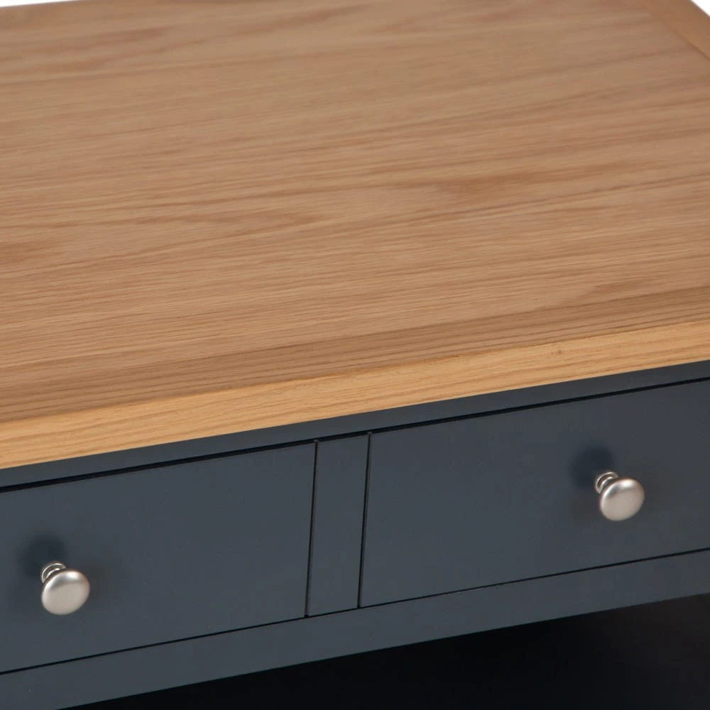 Salisbury Blue Painted Oak Coffee Table 10 Salisbury Blue Painted Oak Coffee Table - Image 8