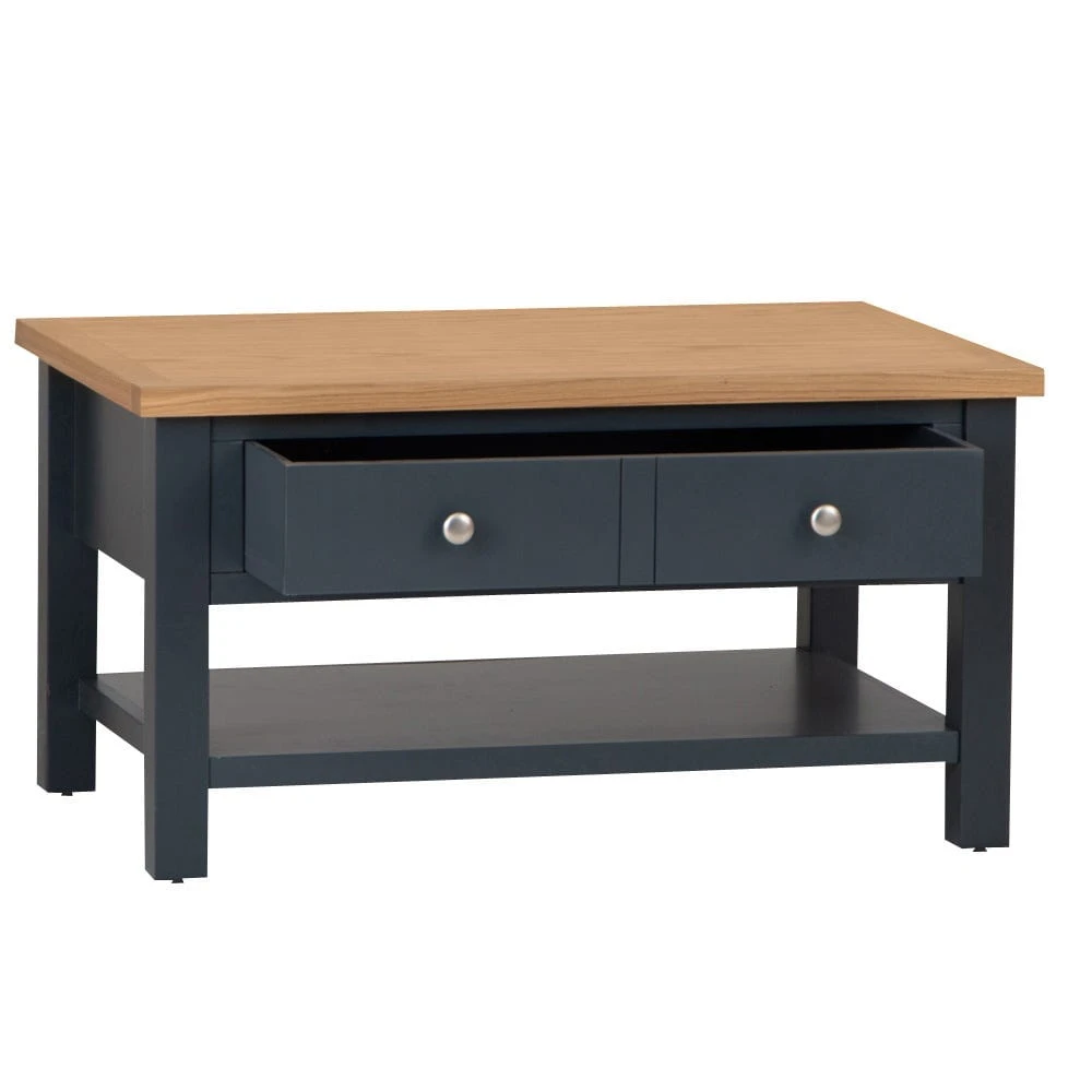 Salisbury Blue Painted Oak Coffee Table 5 Salisbury Blue Painted Oak Coffee Table - Image 3