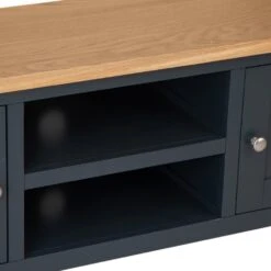 Salisbury Blue Painted Oak Large TV Unit -Furniture Sale Shop lp ltv b 10