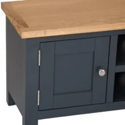 Salisbury Blue Painted Oak Large TV Unit -Furniture Sale Shop lp ltv b 7