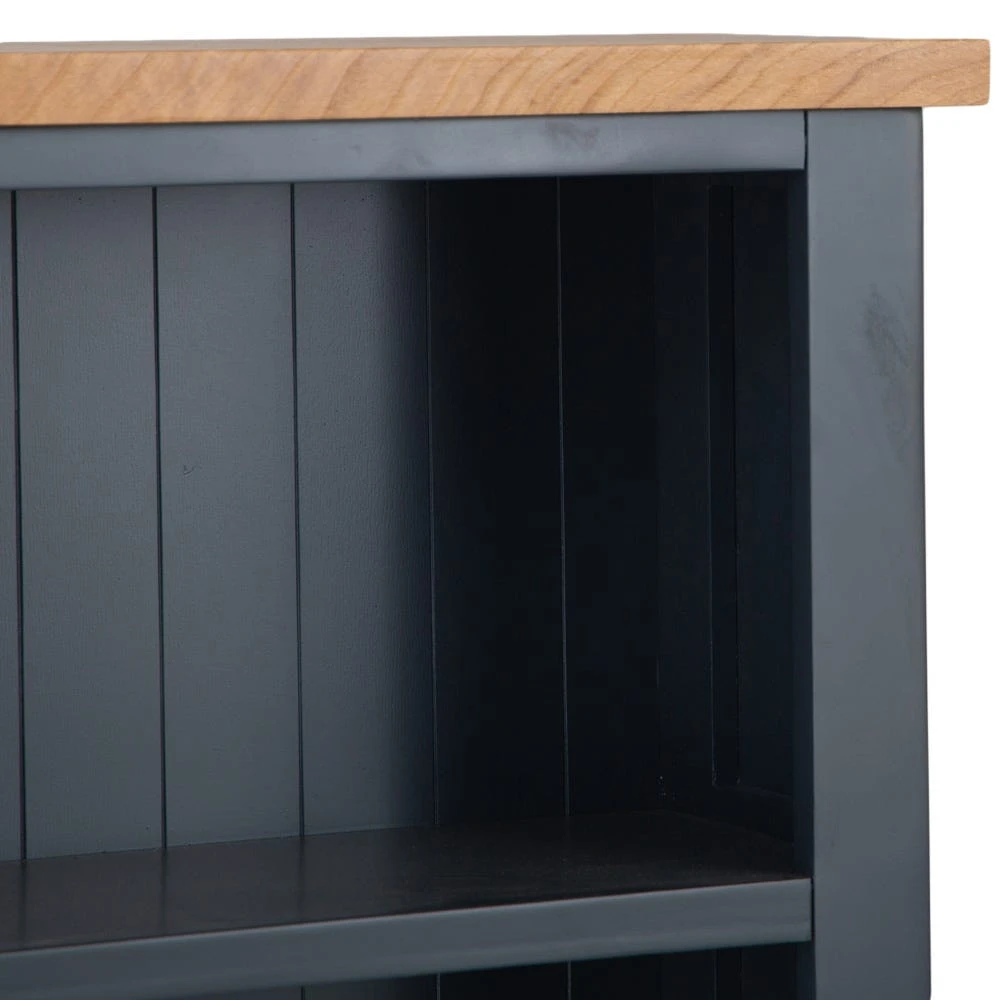 Salisbury Blue Painted Oak Small Narrow Bookcase 9 Salisbury Blue Painted Oak Small Narrow Bookcase - Image 7