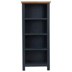 Salisbury Blue Painted Oak Small Narrow Bookcase 20 Salisbury Blue Painted Oak Small Narrow Bookcase -Furniture Sale Shop lp snb b 8