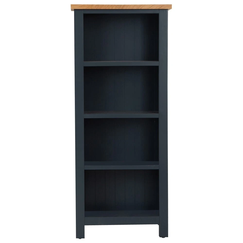 Salisbury Blue Painted Oak Small Narrow Bookcase 11 Salisbury Blue Painted Oak Small Narrow Bookcase - Image 9
