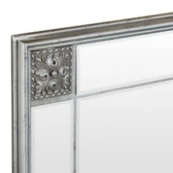 Sienna Silver Frame Rectangular Wall Mirror 80 X 105cm -Furniture Sale Shop mir01 rec s 1