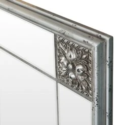Sienna Silver Frame Rectangular Wall Mirror 80 X 105cm -Furniture Sale Shop mir01 rec s 3