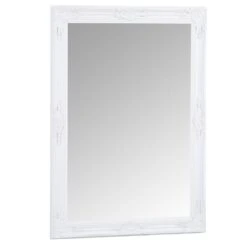 Vienna White Frame Rectangular Wall Mirror 75 X 105cm -Furniture Sale Shop mir02 rec w 1