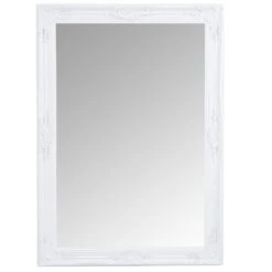 Vienna White Frame Rectangular Wall Mirror 75 X 105cm -Furniture Sale Shop mir02 rec w 10