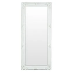 Valencia White Frame Leaner Mirror 80 X 175cm -Furniture Sale Shop mir05 lnr w 2