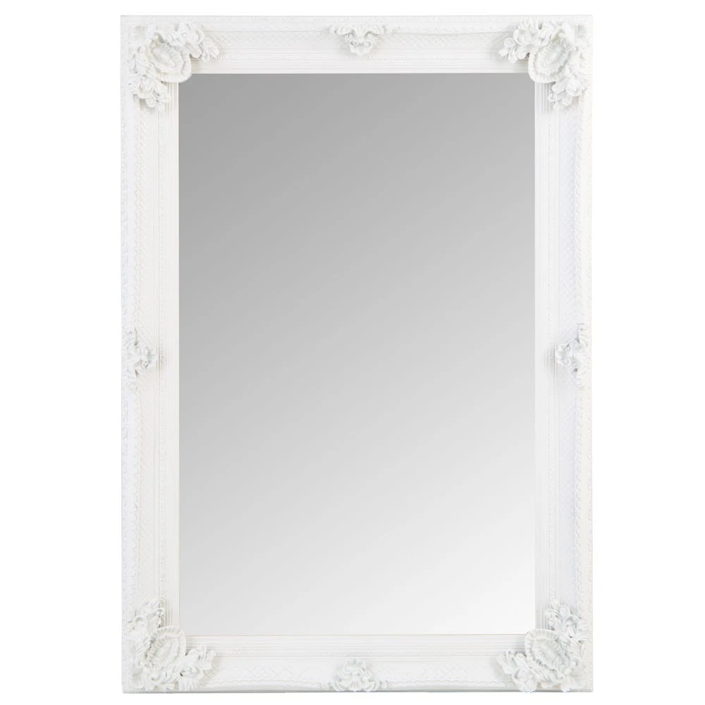 Valencia White Frame Rectangular Wall Mirror 80 X 115cm 10 Valencia White Frame Rectangular Wall Mirror 80 X 115cm - Image 8