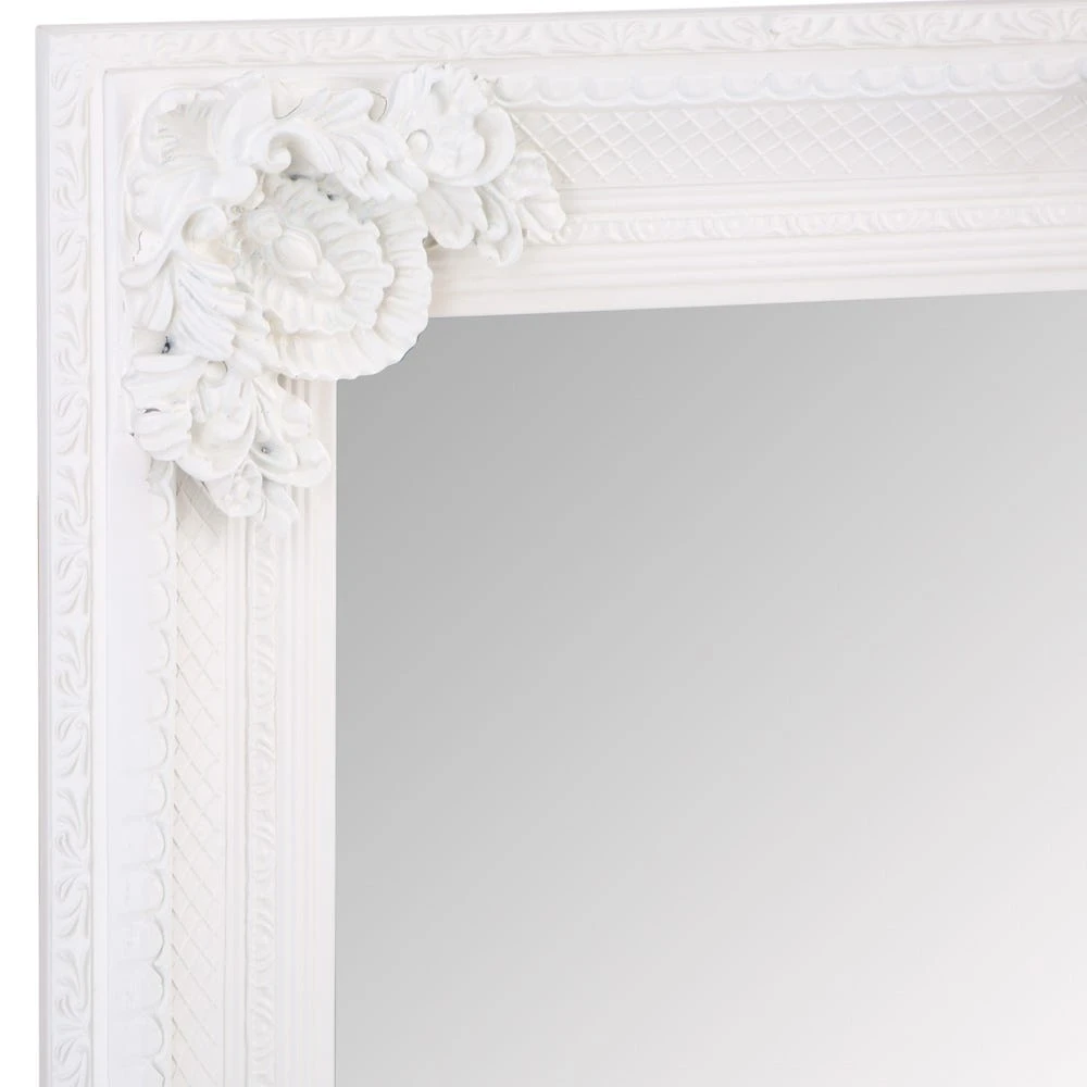 Valencia White Frame Rectangular Wall Mirror 80 X 115cm 12 Valencia White Frame Rectangular Wall Mirror 80 X 115cm - Image 10