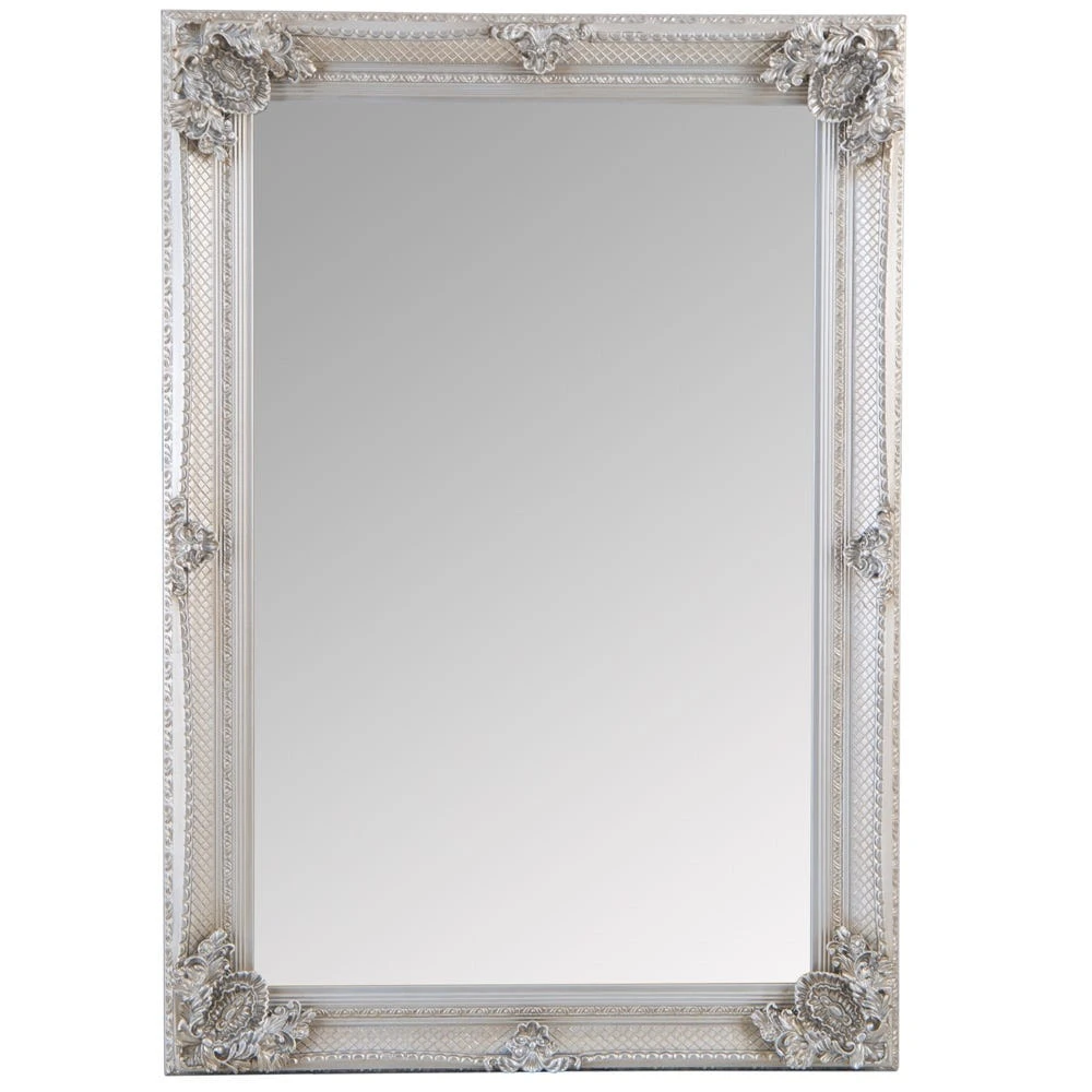 Valencia Silver Frame Rectangular Wall Mirror 80 X 115cm 8 Valencia Silver Frame Rectangular Wall Mirror 80 X 115cm - Image 6
