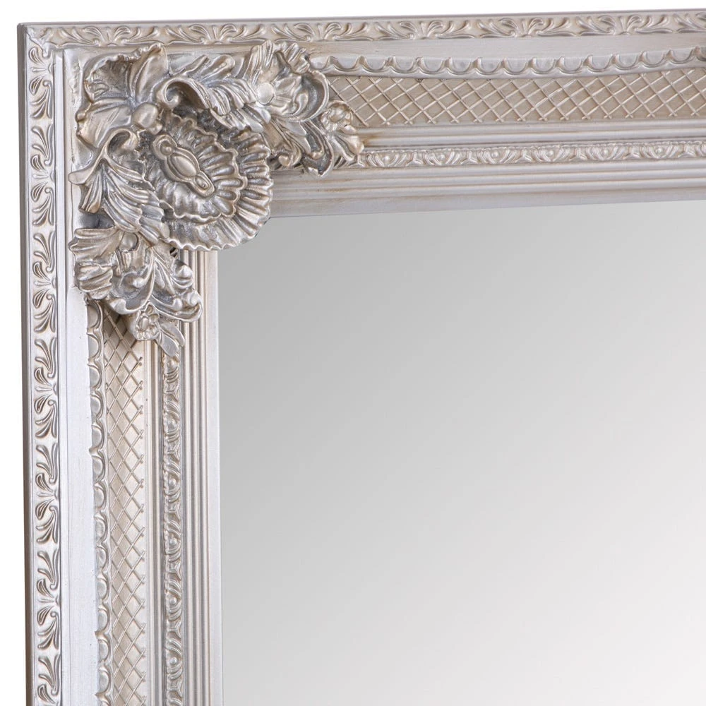 Valencia Silver Frame Rectangular Wall Mirror 80 X 115cm 13 Valencia Silver Frame Rectangular Wall Mirror 80 X 115cm - Image 11