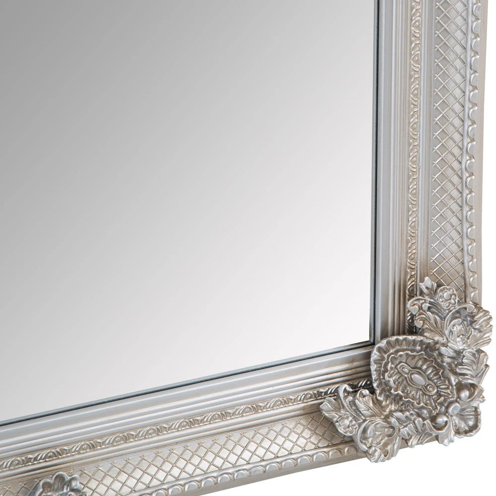 Valencia Silver Frame Rectangular Wall Mirror 80 X 115cm 4 Valencia Silver Frame Rectangular Wall Mirror 80 X 115cm - Image 2