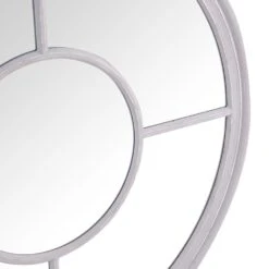 Marseille Distressed Grey Round Window Mirror 100 X 100cm -Furniture Sale Shop mir06 g 4