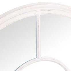 Marseille Distressed White Round Window Mirror 100 X 100cm -Furniture Sale Shop mir06 w 4