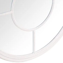 Marseille Distressed White Round Window Mirror 100 X 100cm -Furniture Sale Shop mir06 w 5