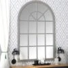 Toulouse Small Grey Arched Window Mirror 90 X 135cm -Furniture Sale Shop mir08 gr