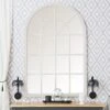 Toulouse Small White Arched Window Mirror 90 X 135cm -Furniture Sale Shop mir08 w