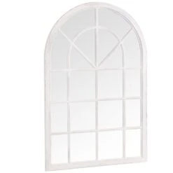 Toulouse Small White Arched Window Mirror 90 X 135cm -Furniture Sale Shop mir08 w 1