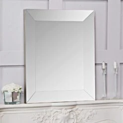 Sofia Small Silver Bevelled Mirror 60 X 75cm