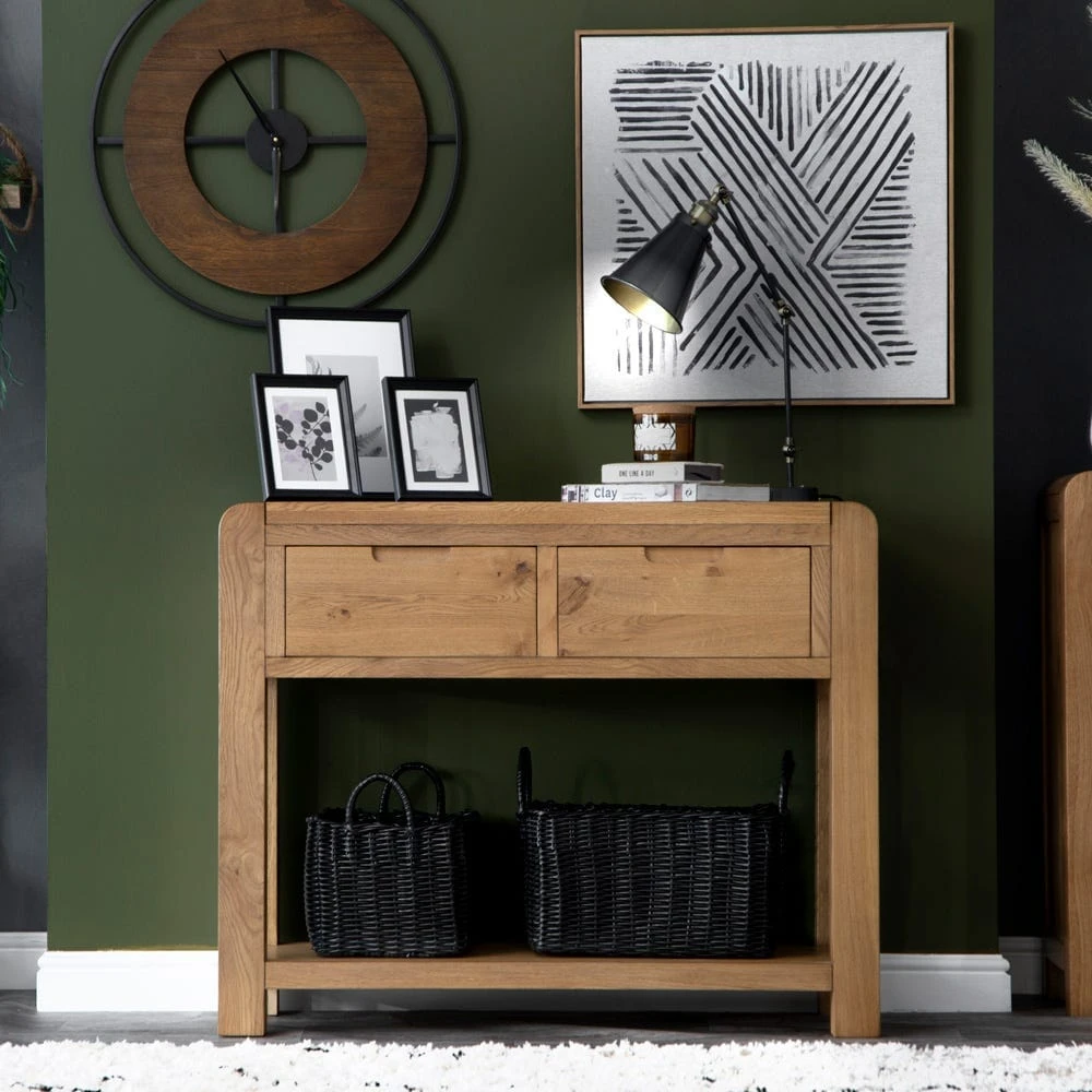 Oslo Chunky Oak Large Console Table 3 Oslo Chunky Oak Large Console Table