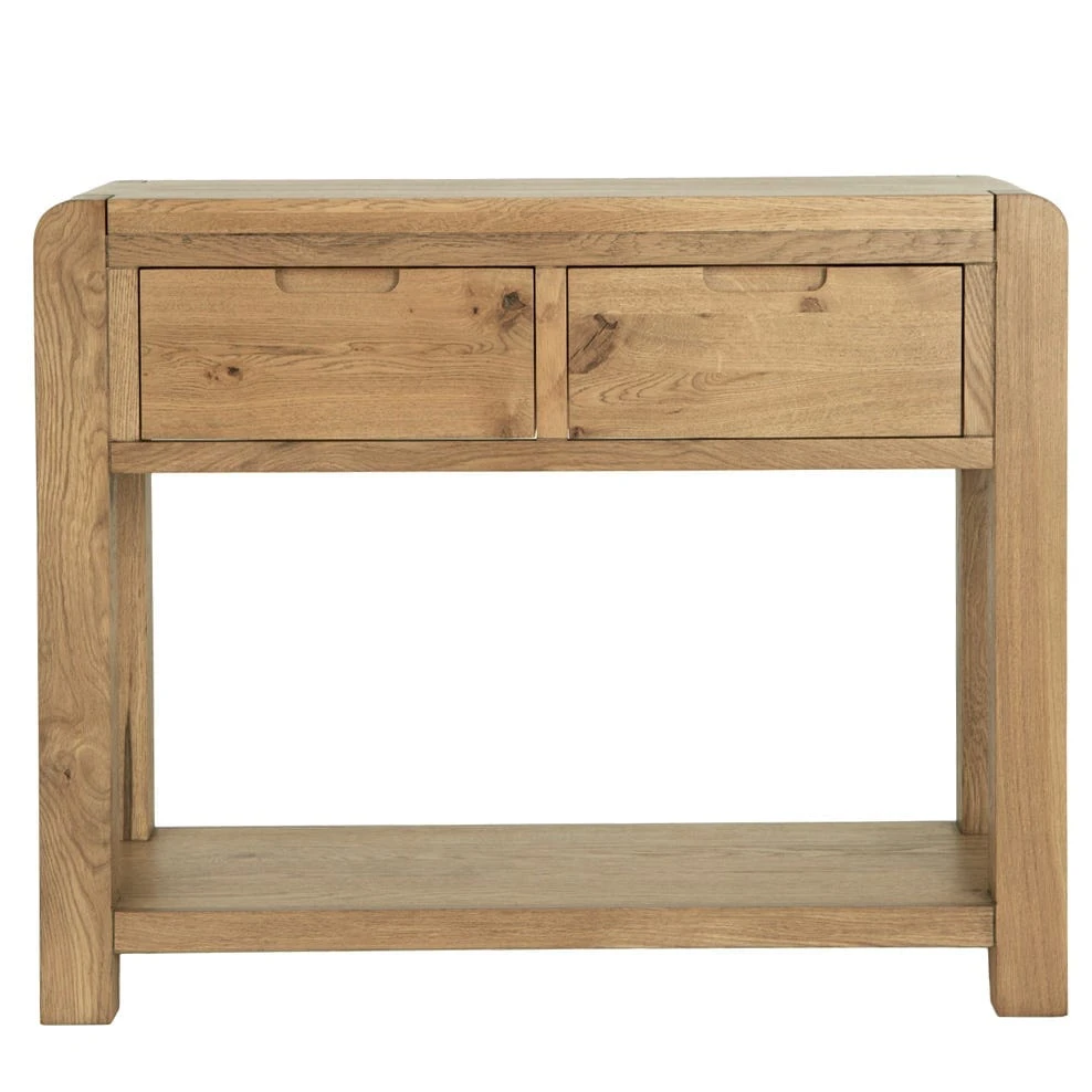 Oslo Chunky Oak Large Console Table 14 Oslo Chunky Oak Large Console Table - Image 12