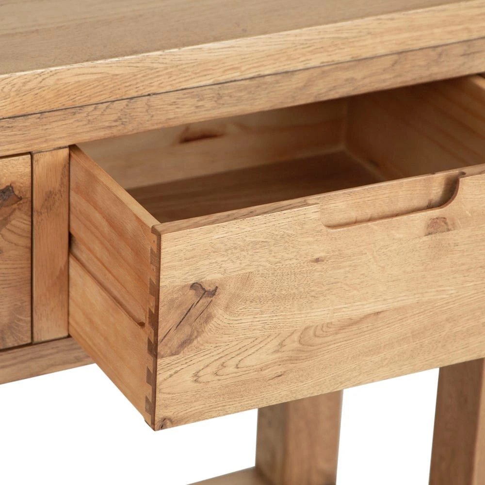 Oslo Chunky Oak Large Console Table 8 Oslo Chunky Oak Large Console Table - Image 6
