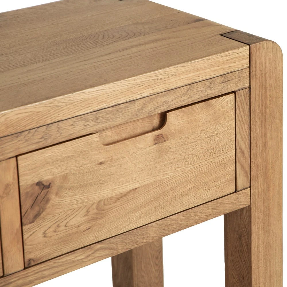 Oslo Chunky Oak Large Console Table 7 Oslo Chunky Oak Large Console Table - Image 5