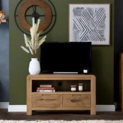 Oslo Chunky Oak TV Unit