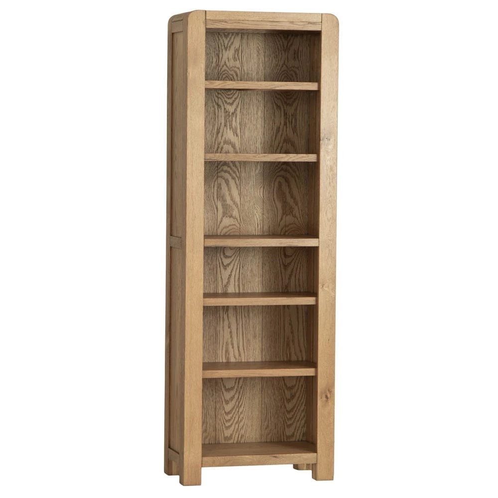 Oslo Chunky Oak Tall Slim Bookcase 4 Oslo Chunky Oak Tall Slim Bookcase - Image 2
