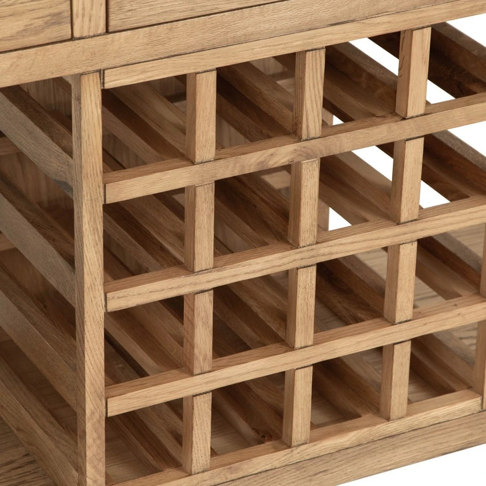 Oslo Chunky Oak Large Sideboard Wine Rack 9 Oslo Chunky Oak Large Sideboard Wine Rack - Image 7