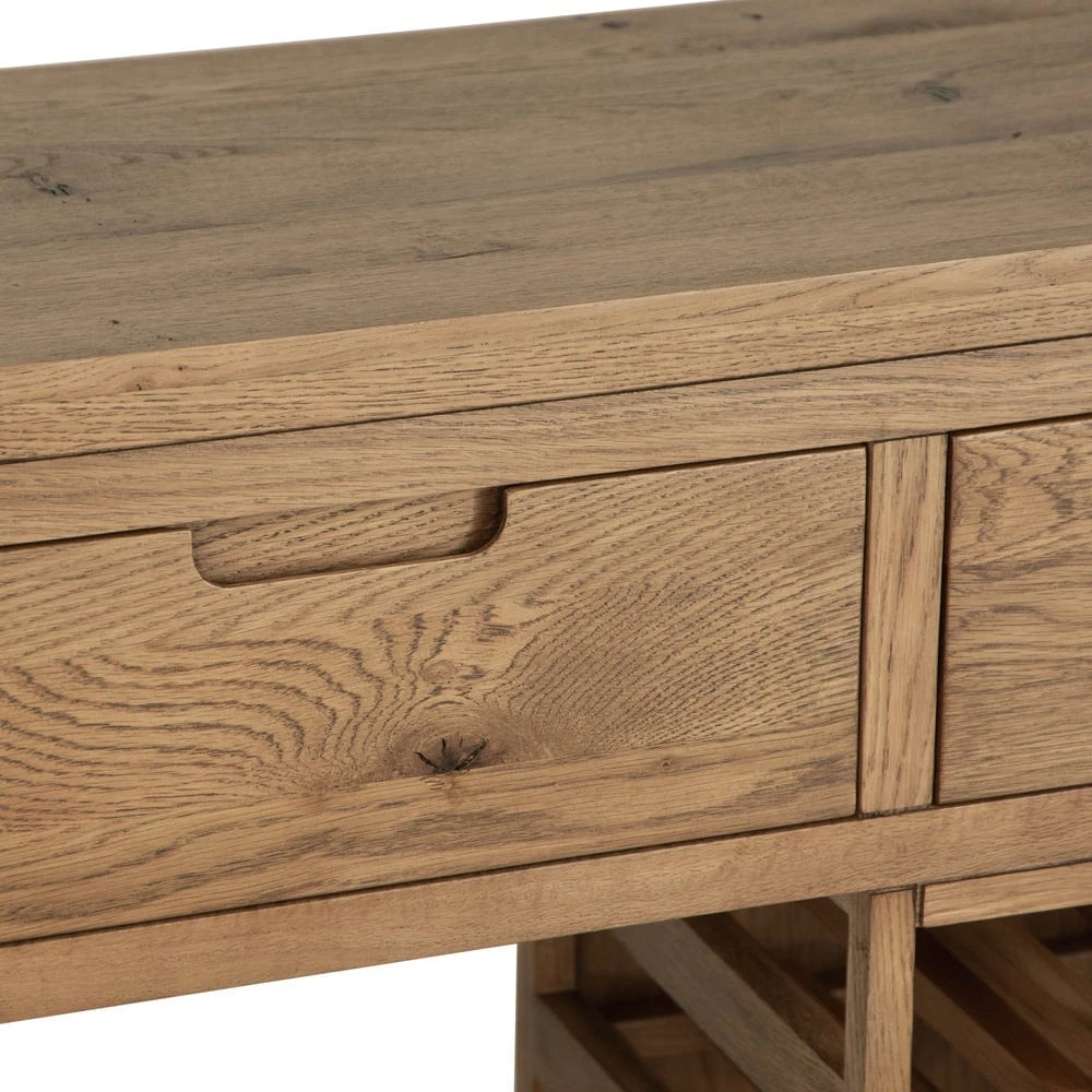 Oslo Chunky Oak Large Sideboard Wine Rack 12 Oslo Chunky Oak Large Sideboard Wine Rack - Image 10