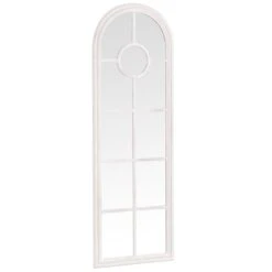 Rouen Narrow White Arched Window Hallway Mirror 60 X 180cm -Furniture Sale Shop mr10 w 1