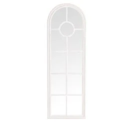 Rouen Narrow White Arched Window Hallway Mirror 60 X 180cm -Furniture Sale Shop mr10 w 2
