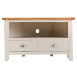 Chester Stone Painted Oak Corner TV Unit -Furniture Sale Shop nc ctv pt 7 x