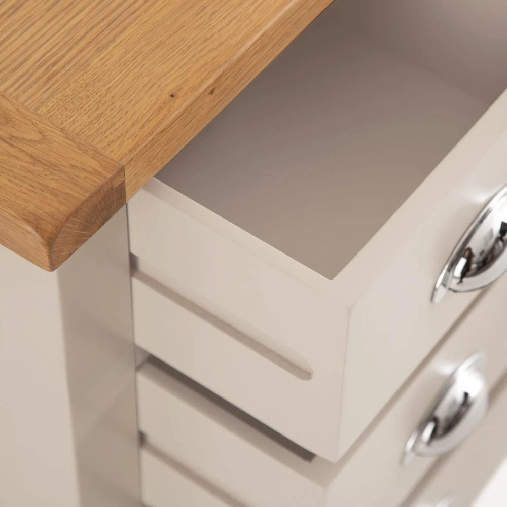 Chester Stone Painted Oak Large Bedside Table 7 Chester Stone Painted Oak Large Bedside Table - Image 5
