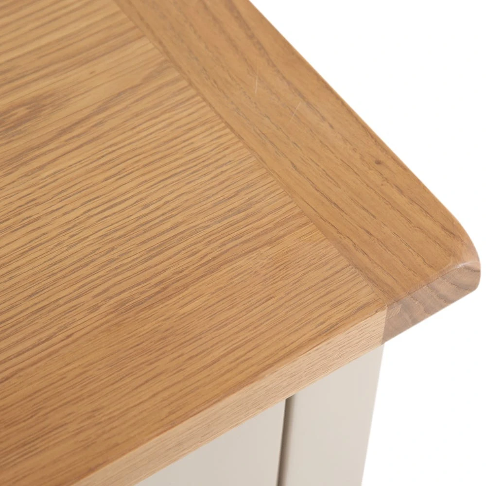 Chester Stone Painted Oak Large Bedside Table 6 Chester Stone Painted Oak Large Bedside Table - Image 4